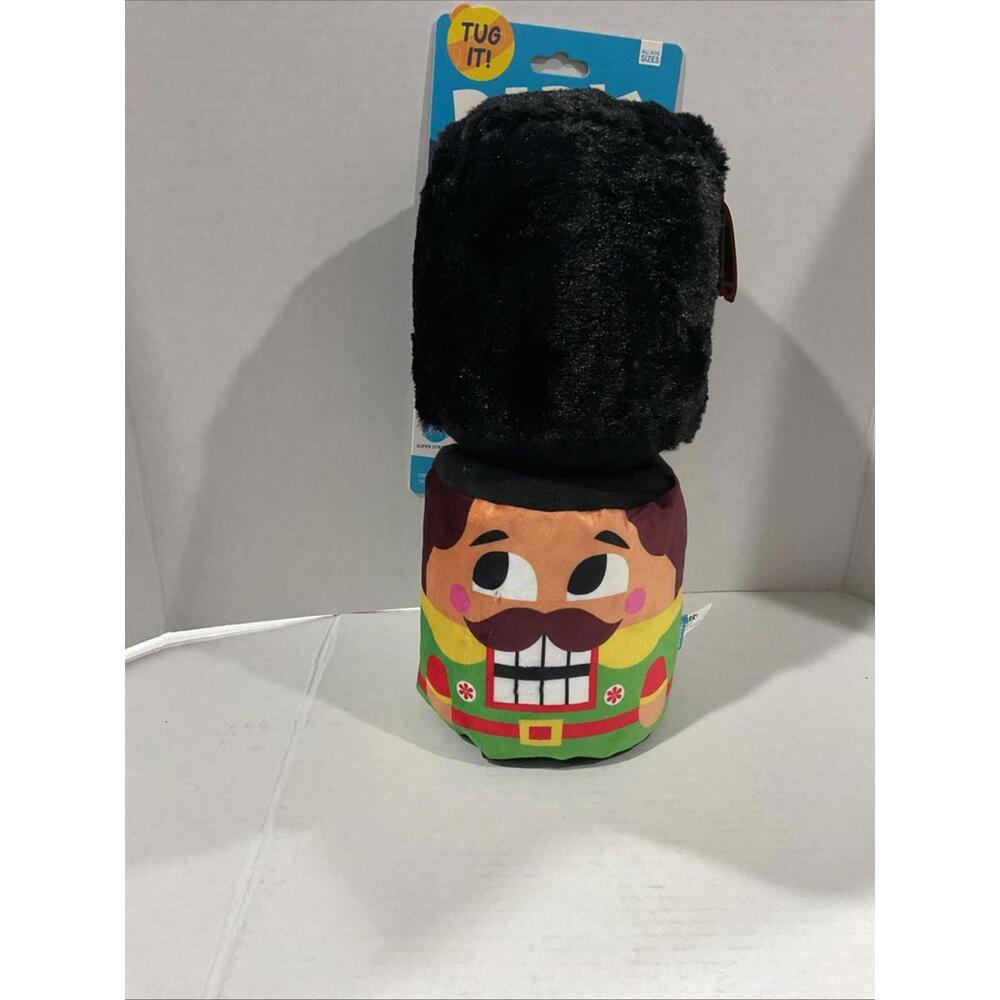 Bark Box  “Nutty Cracker” 12 Inch Dog Toy with Squeaker Crinkle Stretch Tug NEW